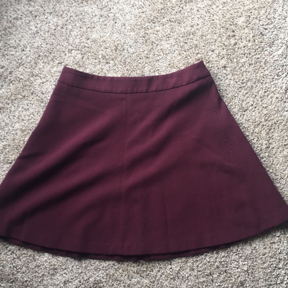 Loft maroon skirt